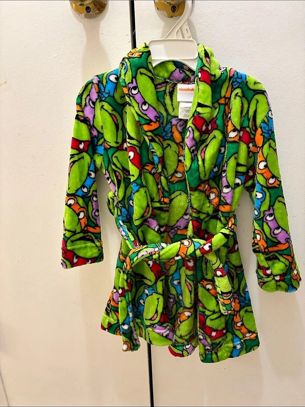 Nickelodeon Teenage Mutant Ninja Turtles Fleece Bathrobe Robe Girls 2T/3T